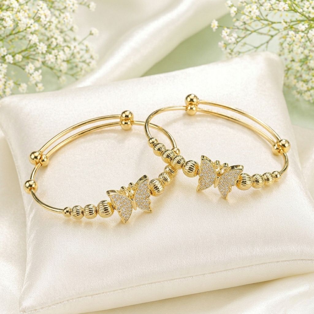 Golden Butterfly Bangle