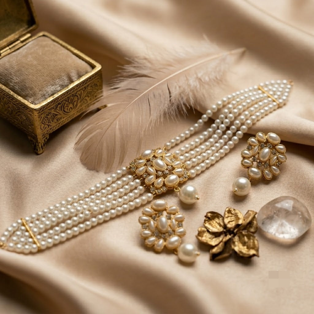 Regalia Pearl Choker Set