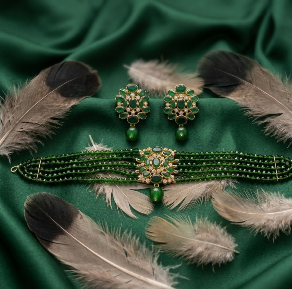 Emerald Grace Choker Set