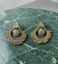 Gold Kundan Chandbalis