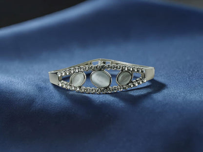Silver-Plated Cat-Eye Bangle