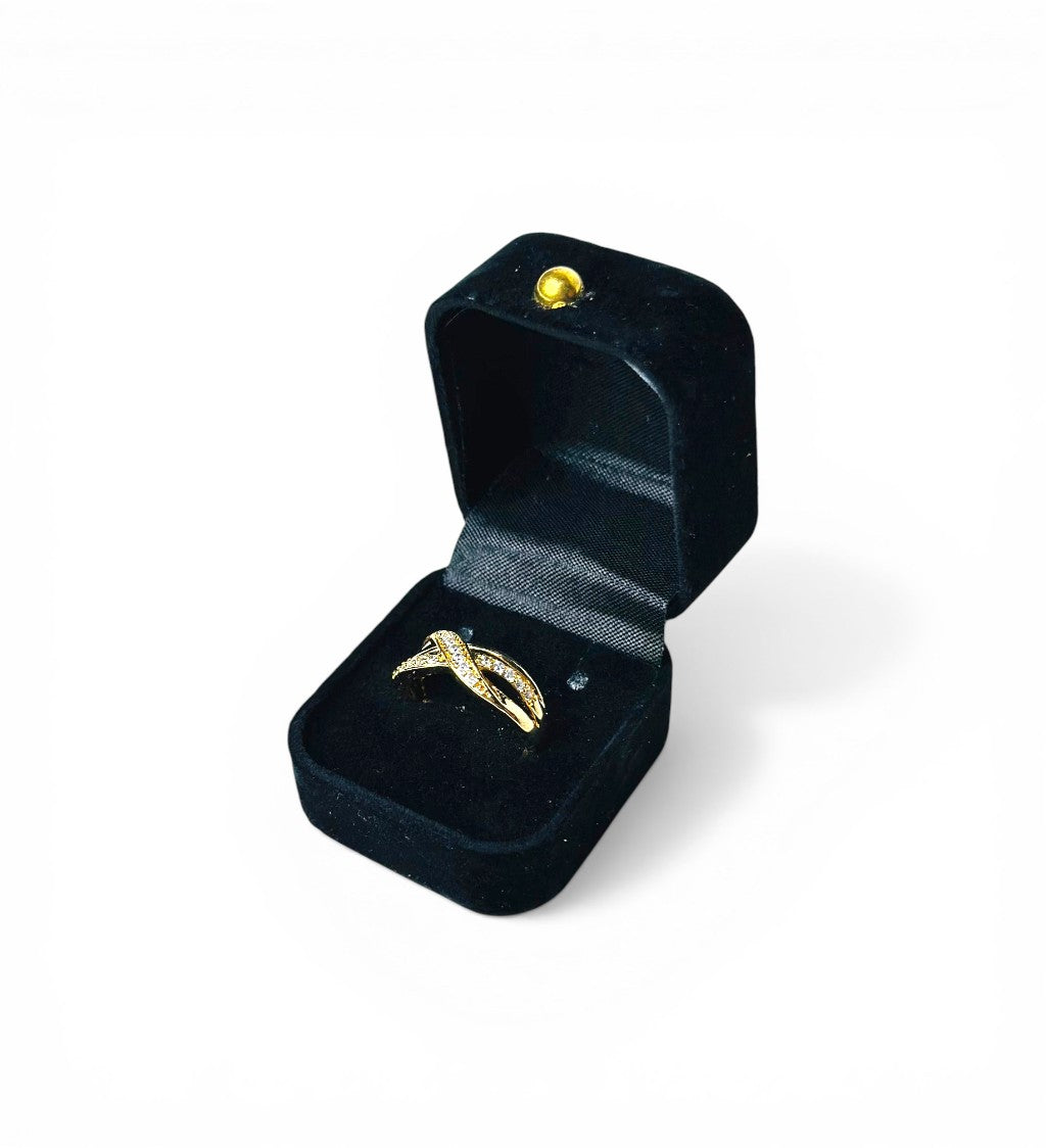 Criss-Cross Zircon Ring