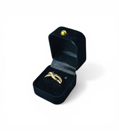 Criss-Cross Zircon Ring