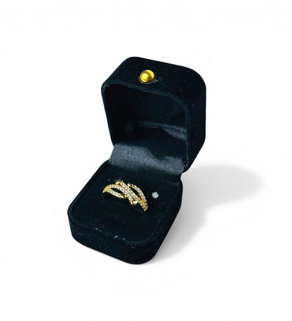 Gold-Plated Zircon Ring