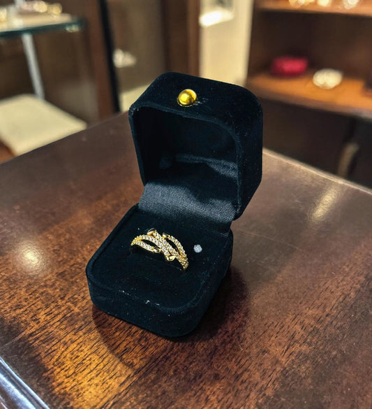 Gold-Plated Zircon Ring