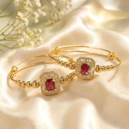 Golden Ruby Bangle