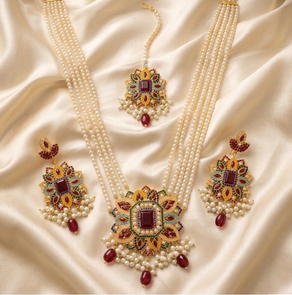 Multi-Color Bridal Mala Set