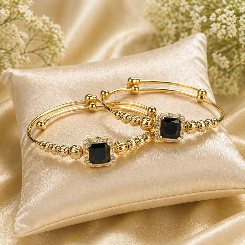 Golden Onyx Bangle