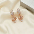 Rose Gold Crystal Drop Earrings
