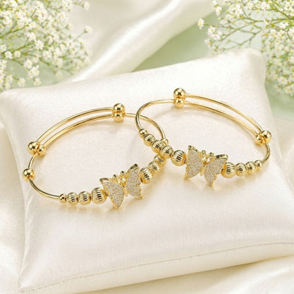 Golden Butterfly Bangle