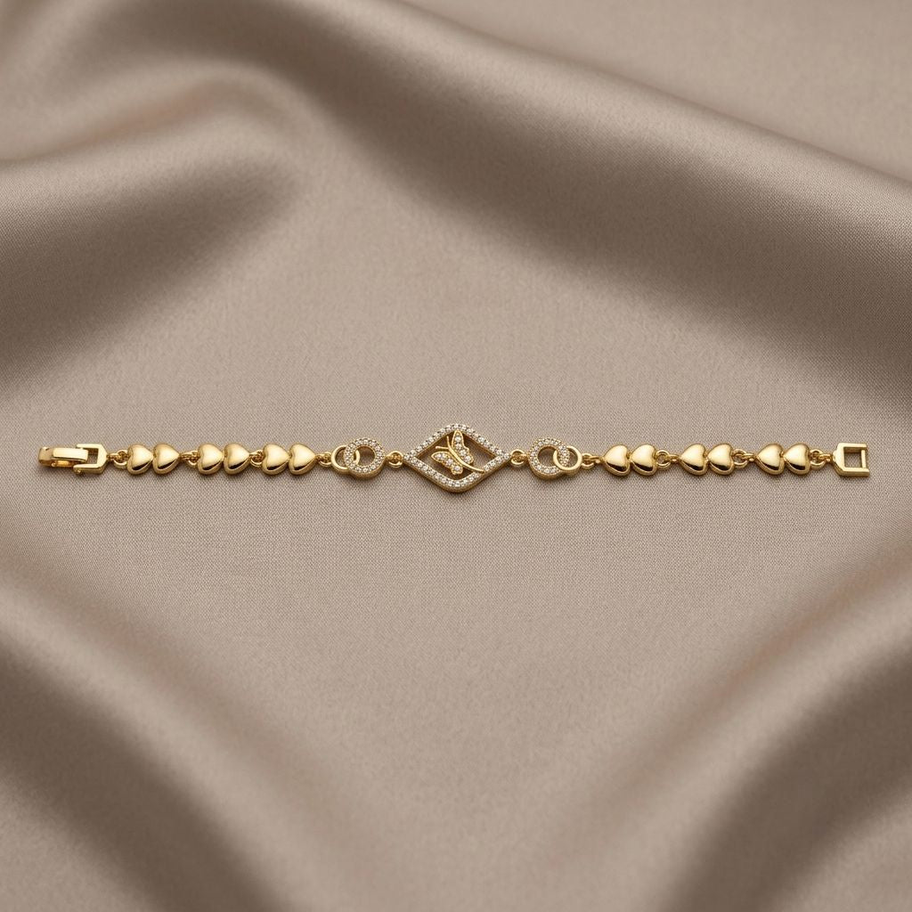 Elegant Golden Butterfly Charm Bracelet