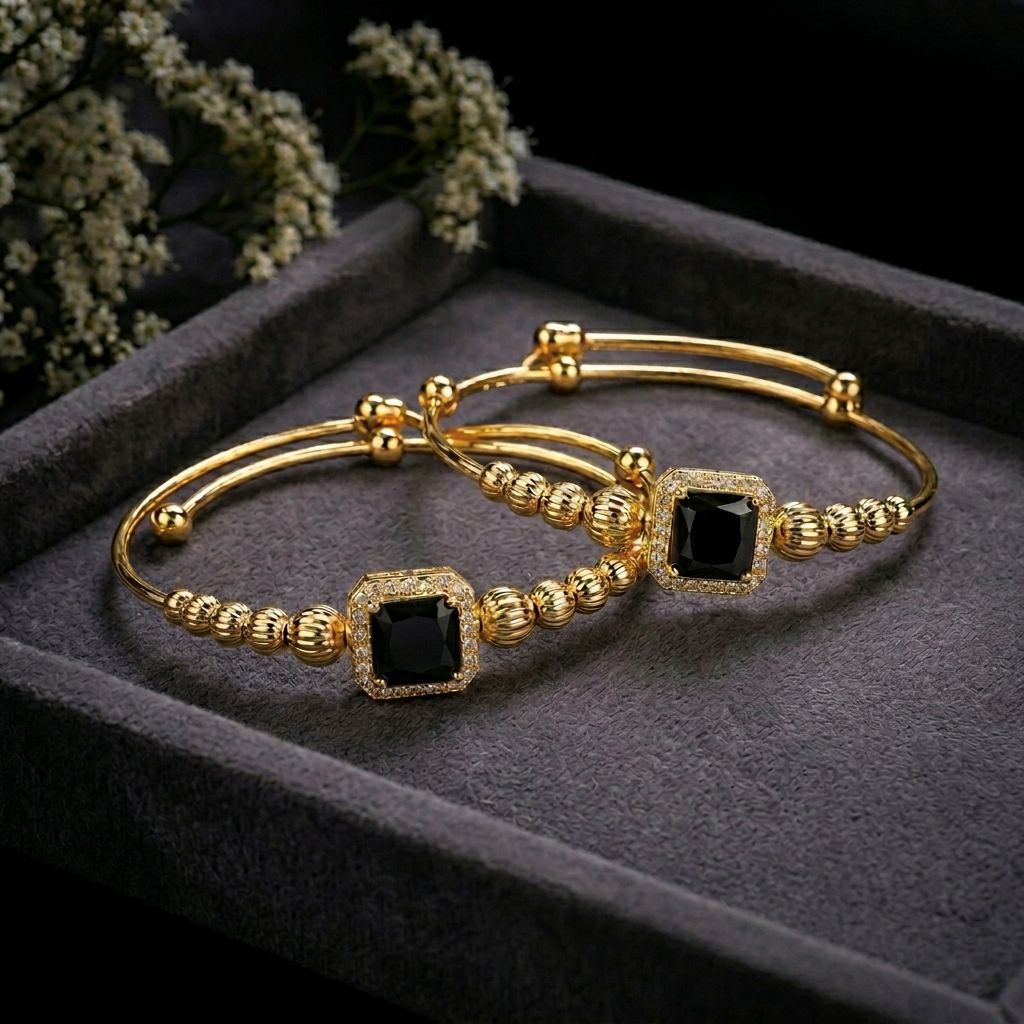 Golden Onyx Bangle