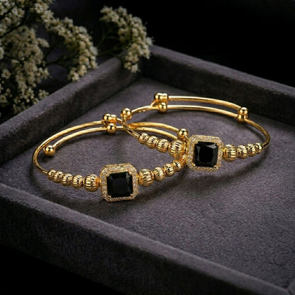 Golden Onyx Bangle