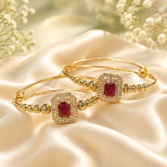 Golden Ruby Bangle