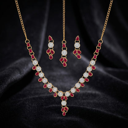 Diamond Style Gold-Plated Necklace