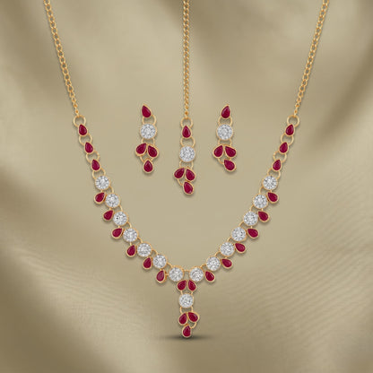 Diamond Style Gold-Plated Necklace