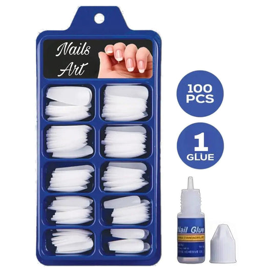 100pcs Nail Kit + Glue