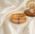 Mughalai Golden Bangles (2pcs)