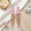 Crystal Cut Fringe Drop Earrings