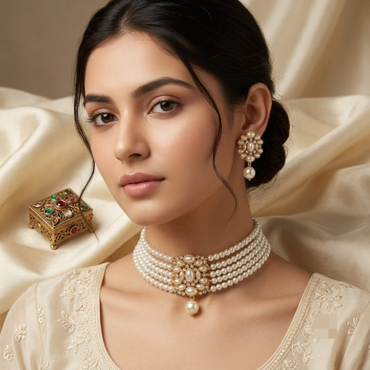 Regalia Pearl Choker Set