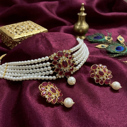 Mughal Pearl Choker Set