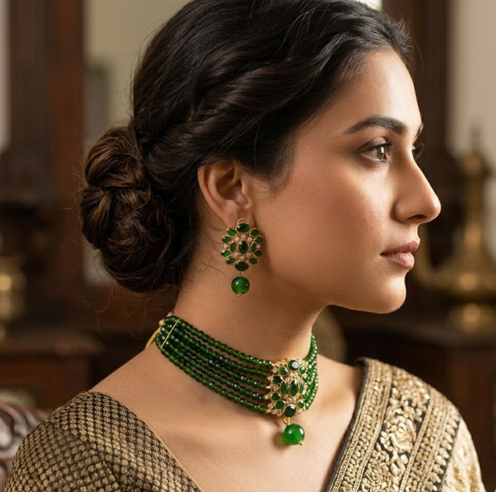 Emerald Grace Choker Set