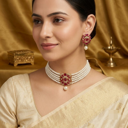 Mughal Pearl Choker Set