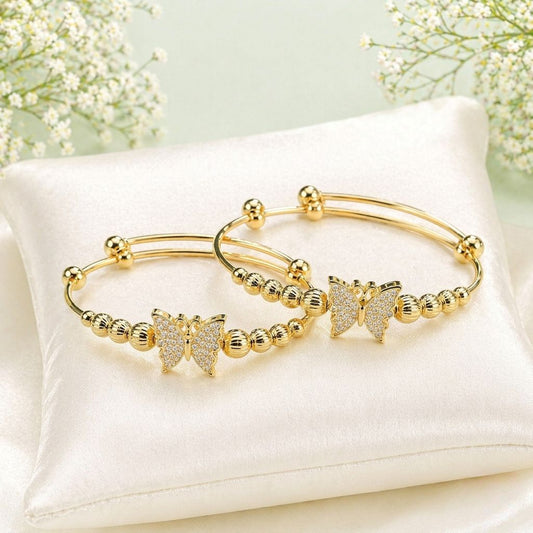 Golden Butterfly Bangle