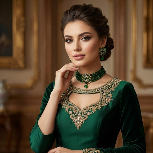 Emerald Grace Choker Set